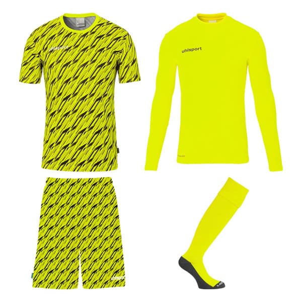 Uhlsport Progressive Keeperstenue Pack Kids in Felgeel