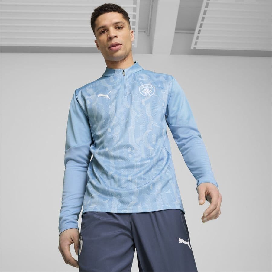 Puma Manchester City Trainingsshirt Pre Match Kwartrits, foto 5