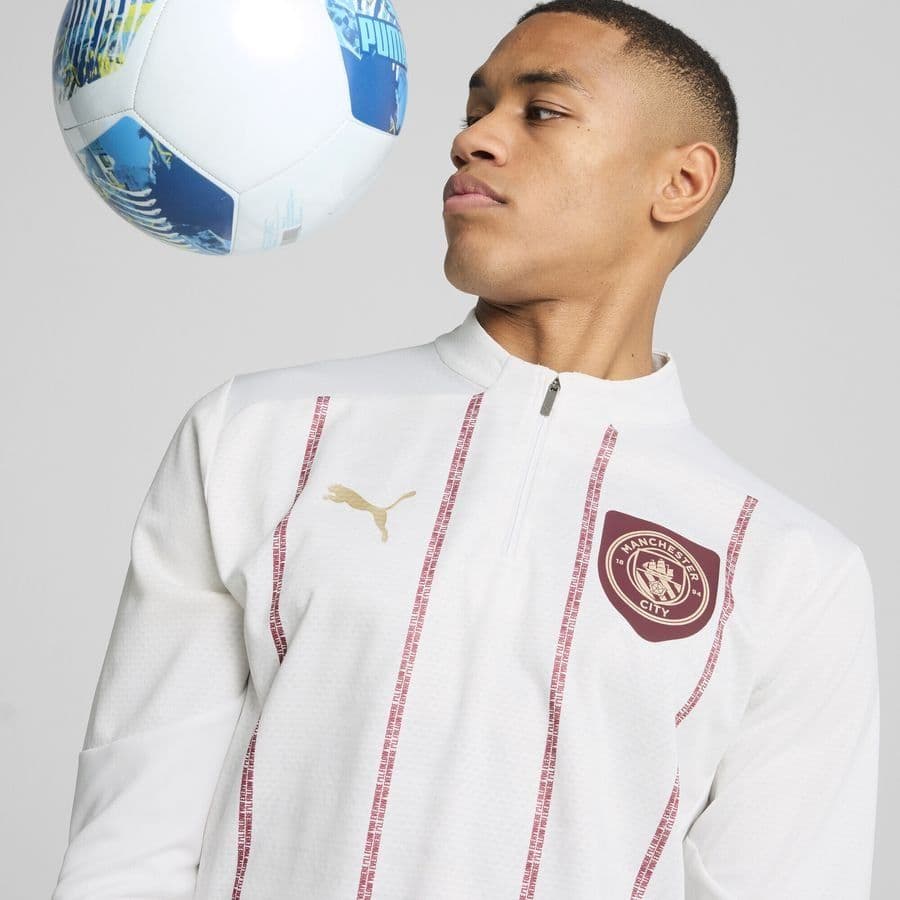 Puma Manchester City Trainingsshirt Pre Match Kwartrits, foto 6