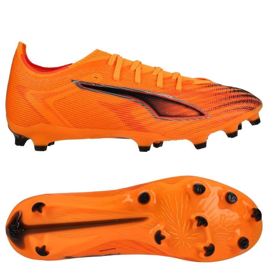Puma Ultra 6 Match Gras / Kunstgras Voetbalschoenen (MG) in Oranje Zwart Zilver
