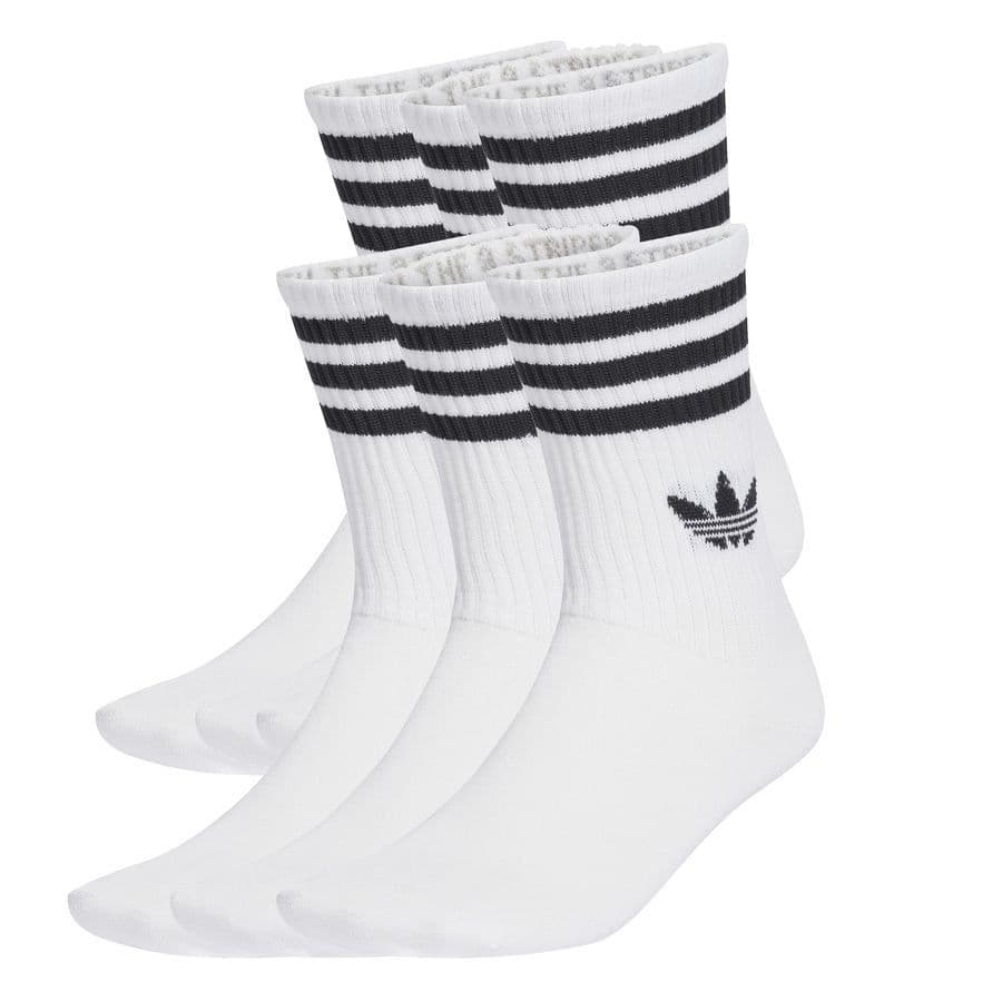 adidas Originals Kousen 3-stripes Crew 6-pack