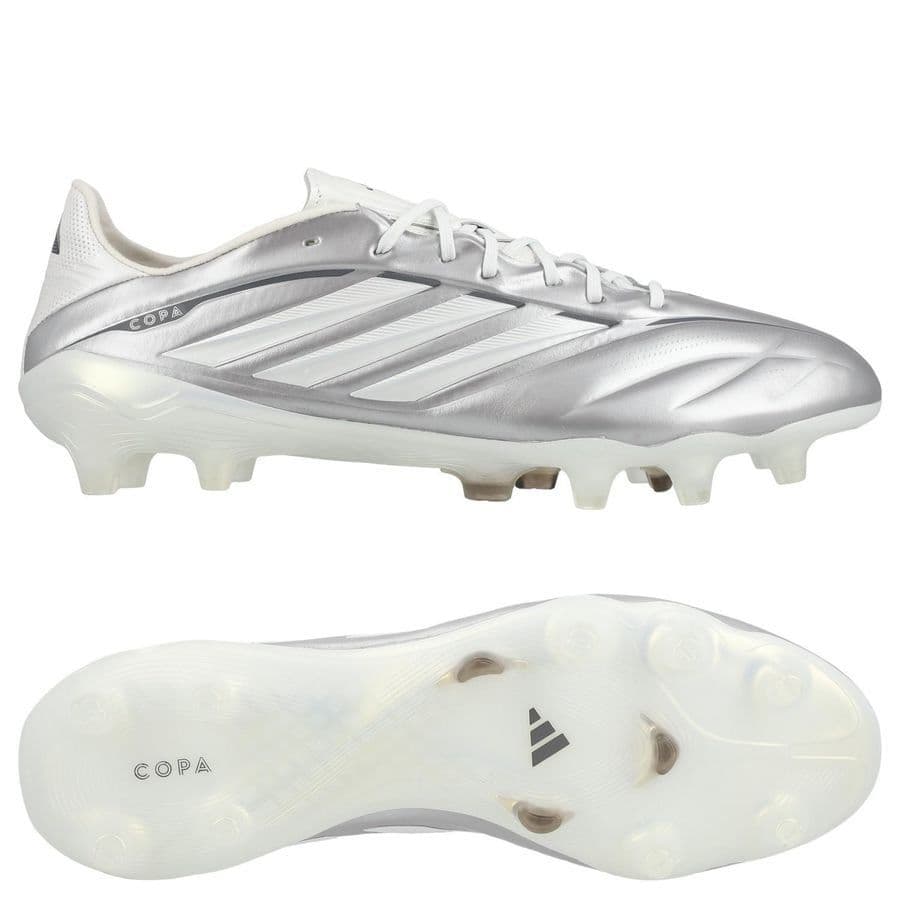 adidas Copa Pure IV Elite Gras Voetbalschoenen (FG) in Zilver Wit Donkergrijs