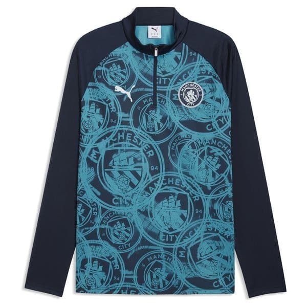 Puma Manchester City Trainingsshirt Pre Match Kwartrits, foto 6
