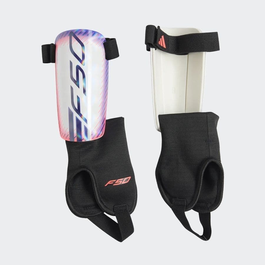 adidas F50 Match Scheenbeschermers Kids in Wit Paars Roze