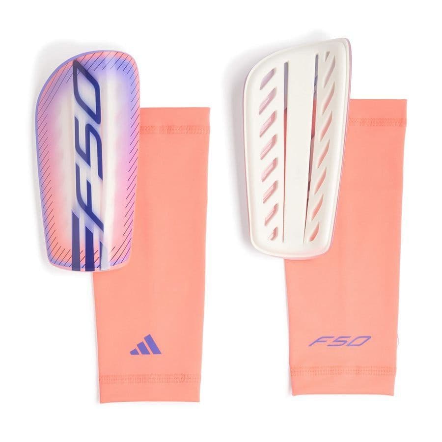 adidas F50 League Scheenbeschermers in Wit Paars Roze