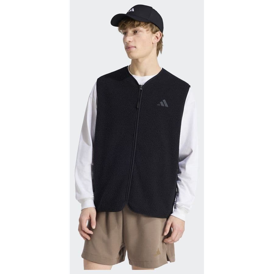 adidas City Tech 3 Stripes High Pile Fleece Bodywarmer