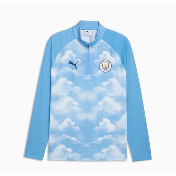 Puma Manchester City Trainingsshirt Warm Up Kwartrits, foto 3