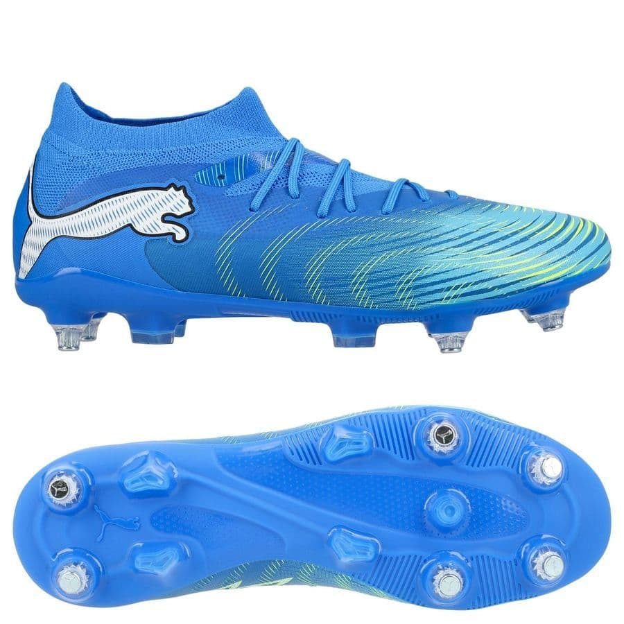 Puma Future 9 Match IJzeren-Nop Voetbalschoenen (SG) Blauw Luminous