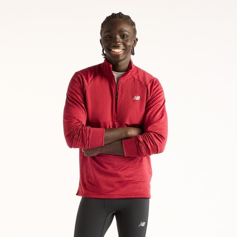 New Balance Hardloopshirt Athletics Heat Grid 1/2 Zip