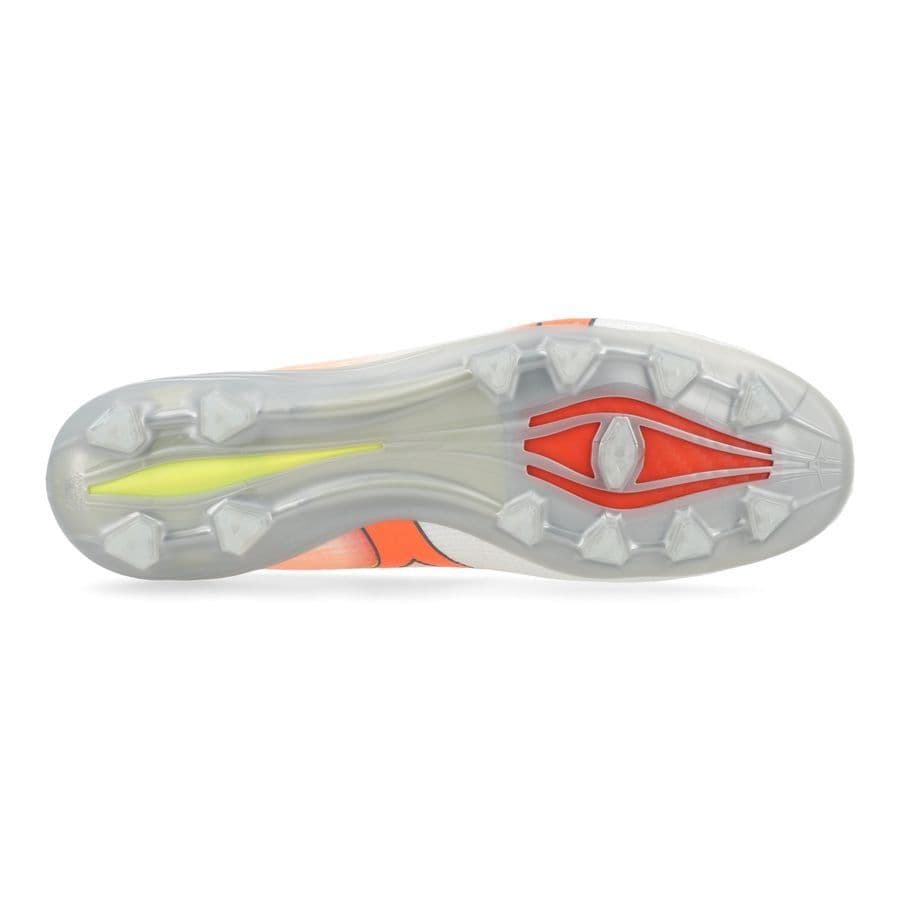 Mizuno Alpha III Japan Gras Voetbalschoenen (FG) Wit Oranje Limoen, foto 8