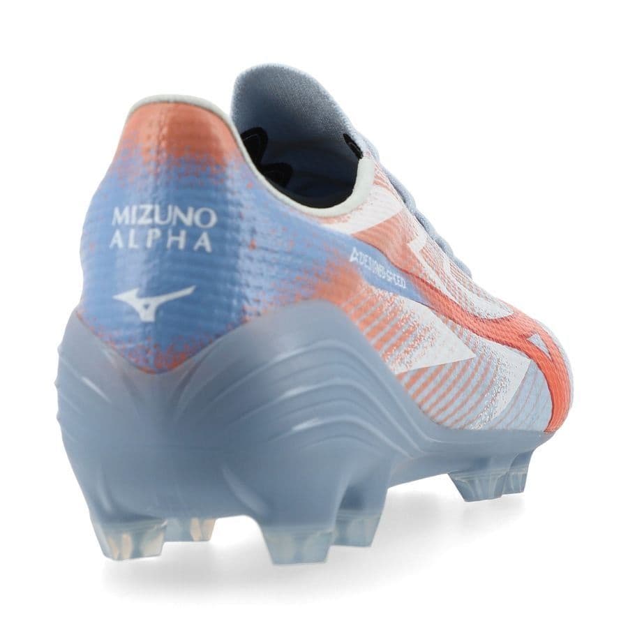 Mizuno Alpha III Japan Gras Voetbalschoenen (FG) Wit Oranje Limoen, foto 6