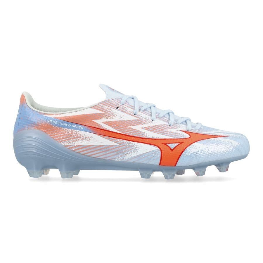 Mizuno Alpha III Japan Gras Voetbalschoenen (FG) Wit Oranje Limoen, foto 2