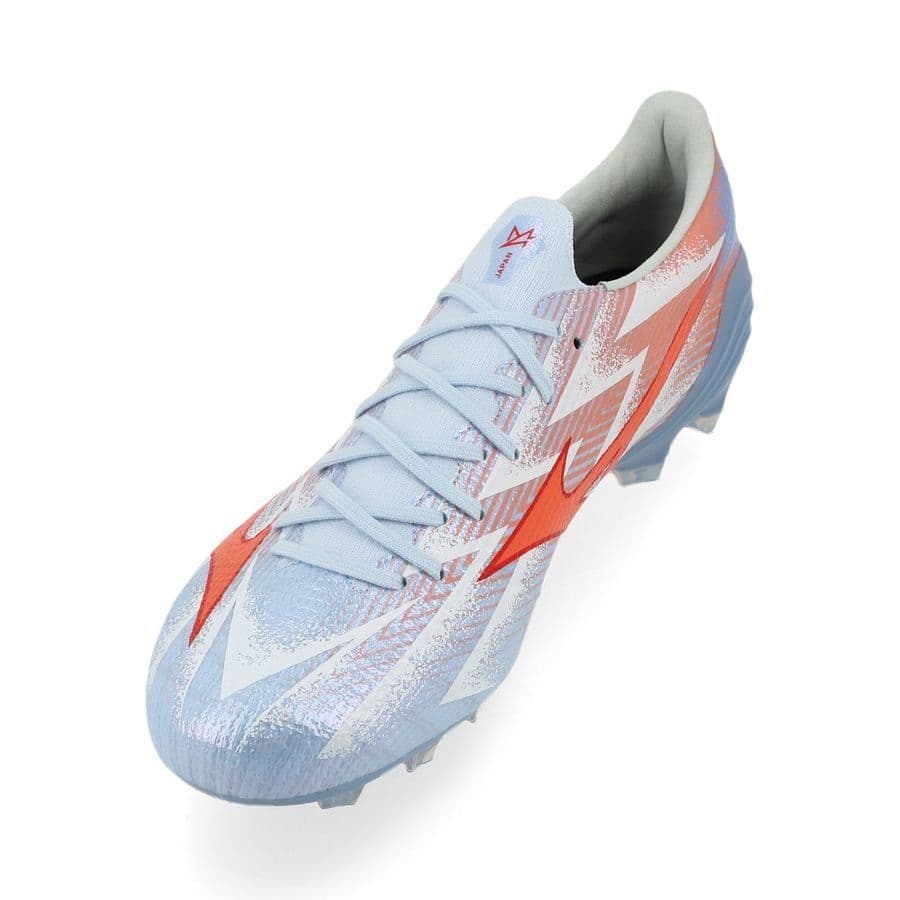 Mizuno Alpha III Japan Gras Voetbalschoenen (FG) Wit Oranje Limoen, foto 5