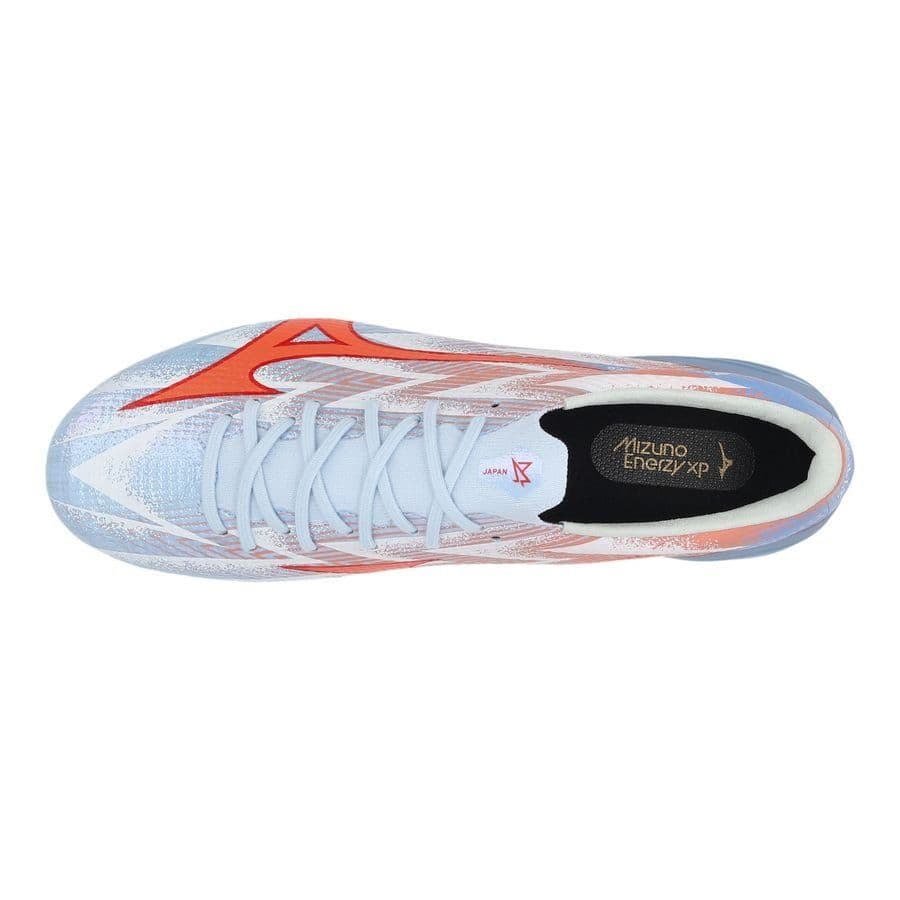 Mizuno Alpha III Japan Gras Voetbalschoenen (FG) Wit Oranje Limoen, foto 7