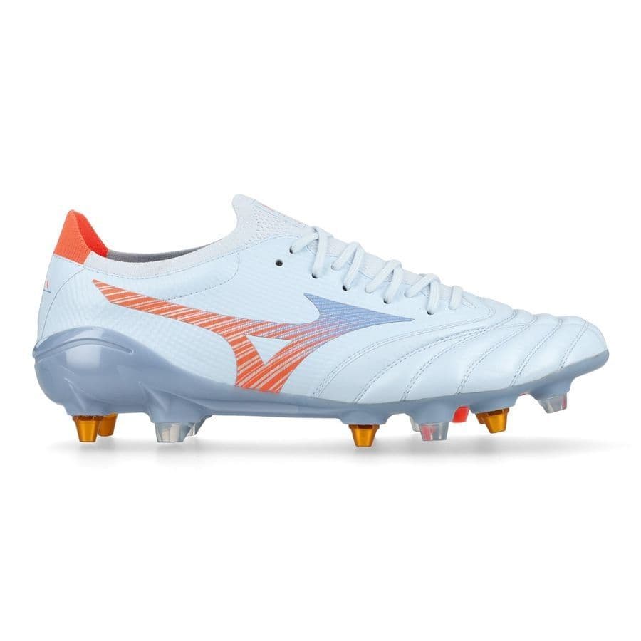 Mizuno Morelia Neo V Beta Elite IJzeren-Nop Voetbalschoenen (SG) Wit Oranje Limoen, foto 8