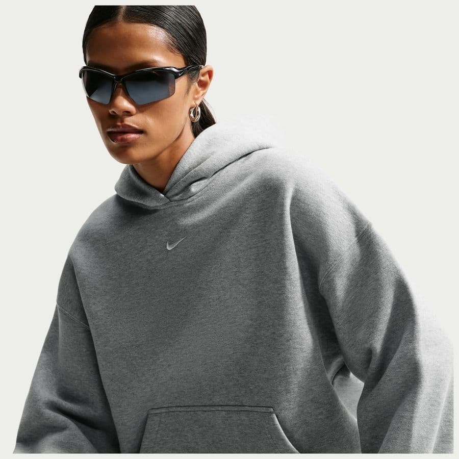 Nike Hoodie Studio Fleece Oversized Dames, foto 2
