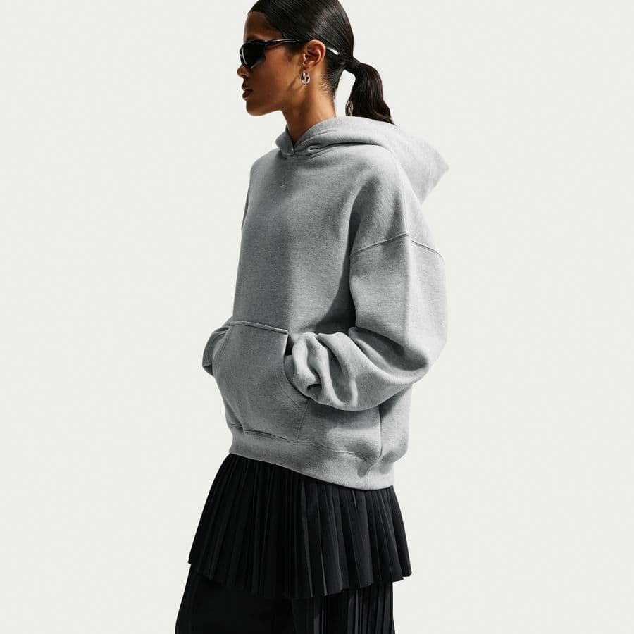 Nike Hoodie Studio Fleece Oversized Dames, foto 4
