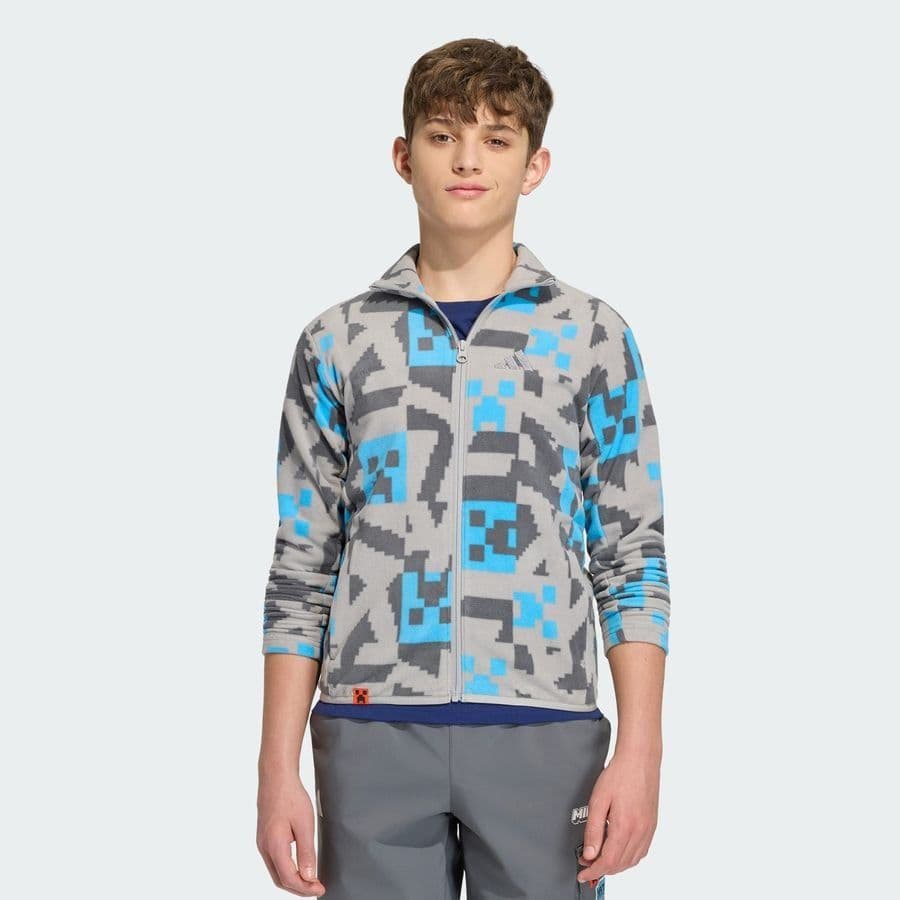 adidas Minecraft Terrex Climawarm Fleece Jack Met Lange Ritssluiting, foto 2