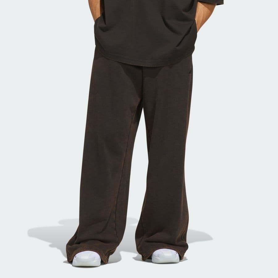 adidas Basketball Washed Fleece Broek Met Wijde Pijpen, foto 2