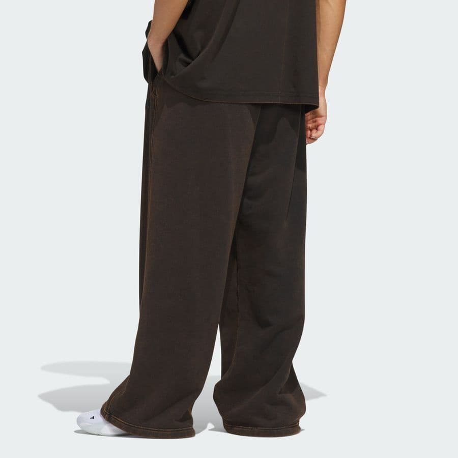 adidas Basketball Washed Fleece Broek Met Wijde Pijpen, foto 3