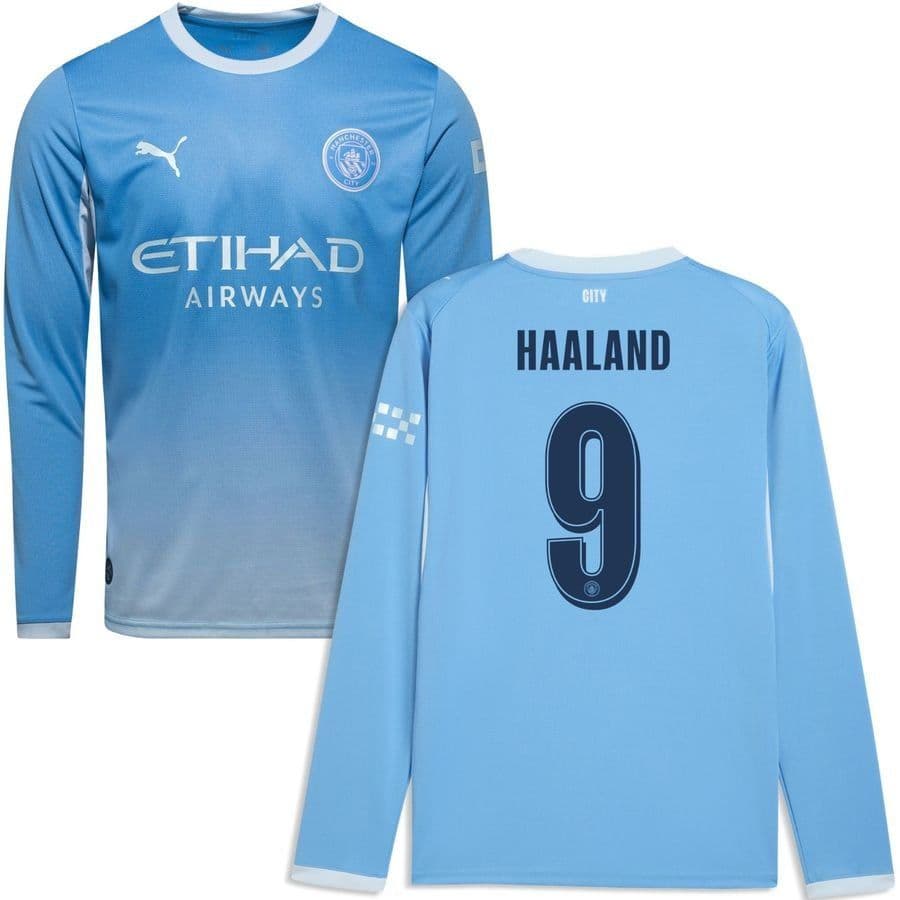 Puma Manchester City Thuisshirt 2026/27 Champions League Kids Lange Mouwen Haaland 9