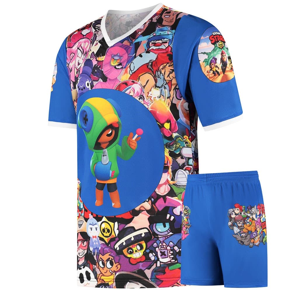 Kingdo Brawl Stars Shirt en Broekje - Voetbaltenue - Kinderen