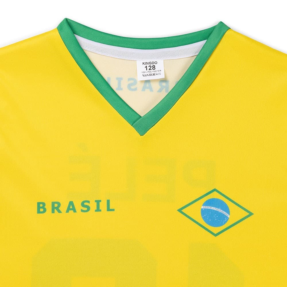 Kingdo Brazilie Voetbaltenue Thuis Pele, foto 4