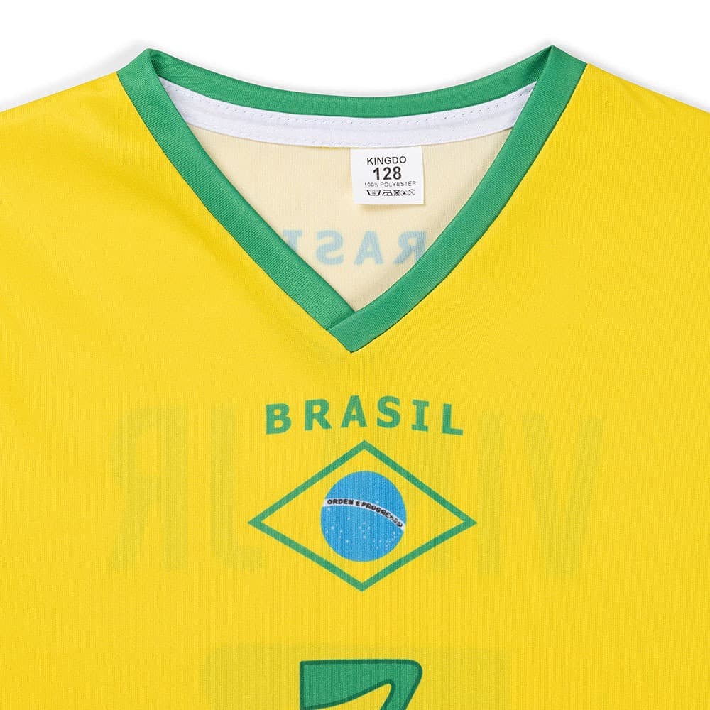 Kingdo Brazilie Voetbaltenue Thuis Vini JR., foto 3