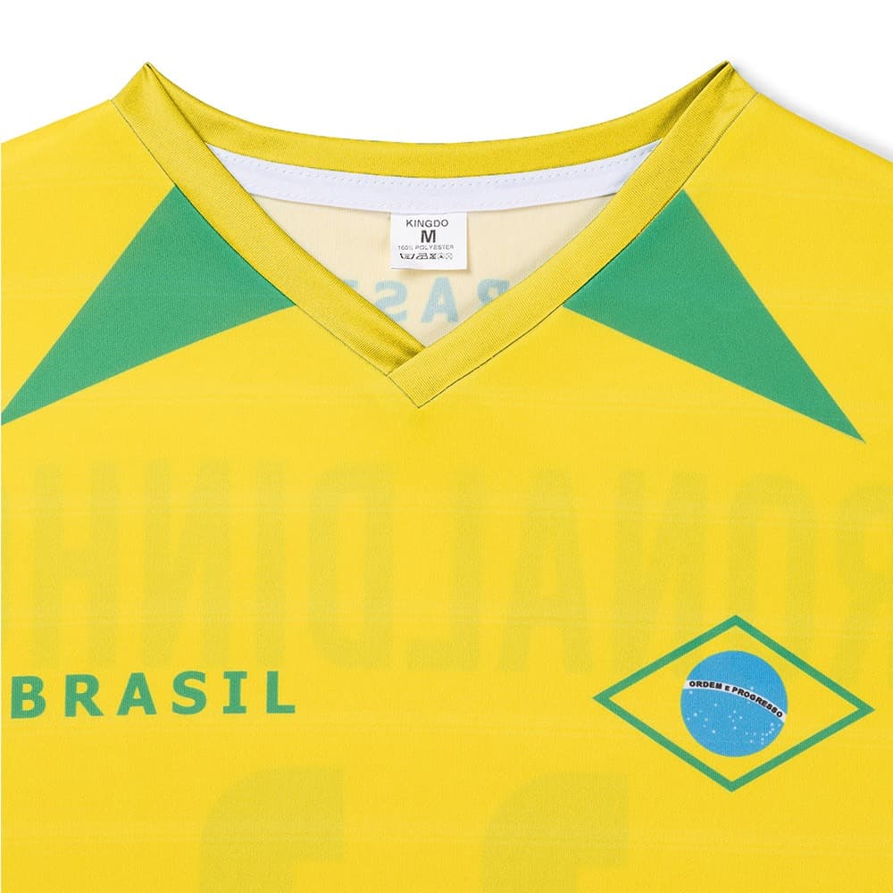 Kingdo Brazilie Voetbaltenue Thuis Ronaldinho - WK 2002, foto 3