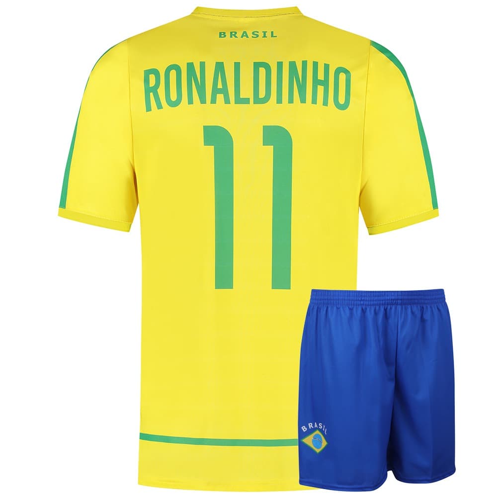 Kingdo Brazilie Voetbaltenue Thuis Ronaldinho - WK 2002