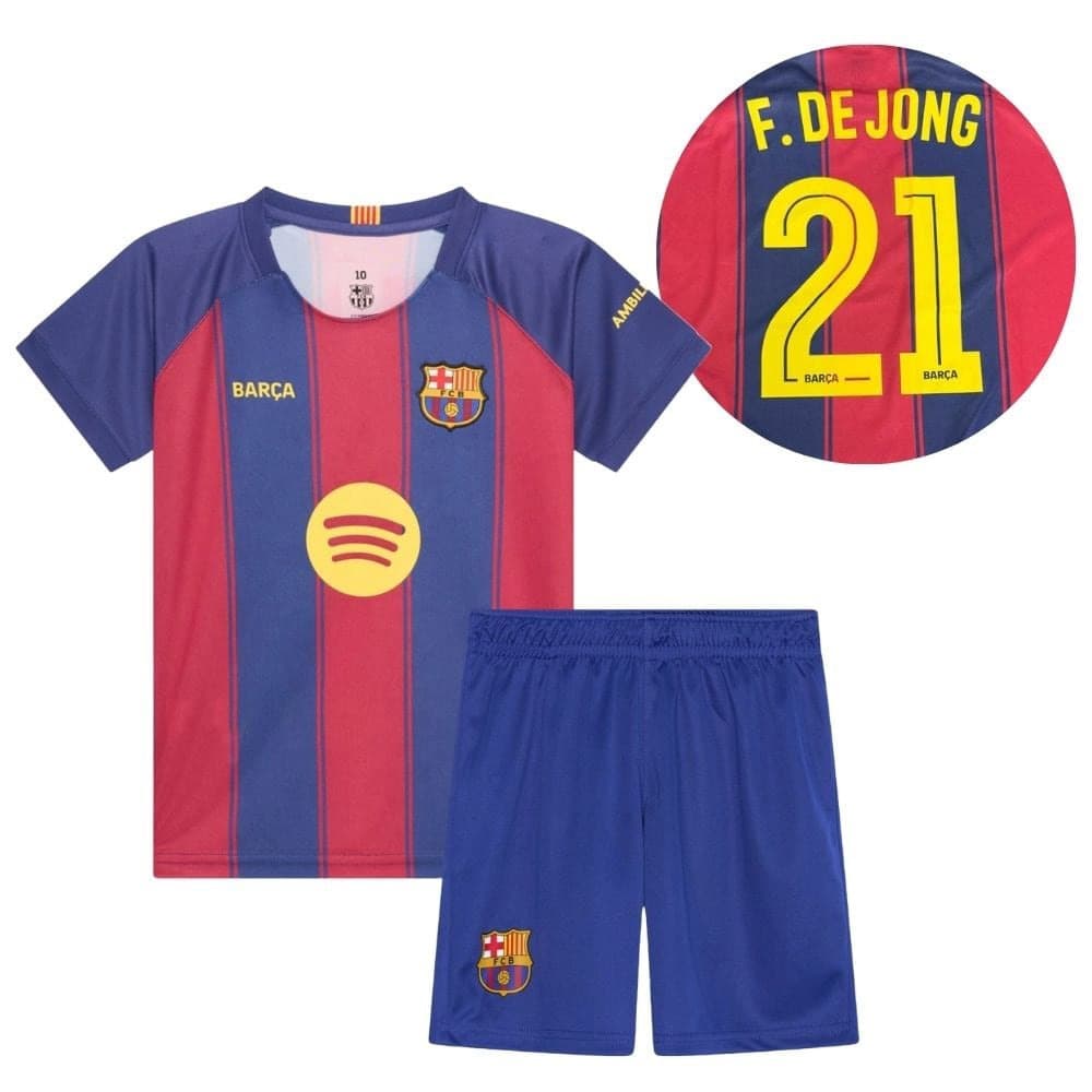 FC Barcelona Voetbaltenue Frenkie de Jong Thuis - 2025-2026 - Kind