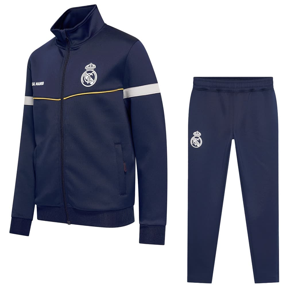 Real Madrid Trainingspak - Eigen Naam - 2025-2026 - Blauw - Kind