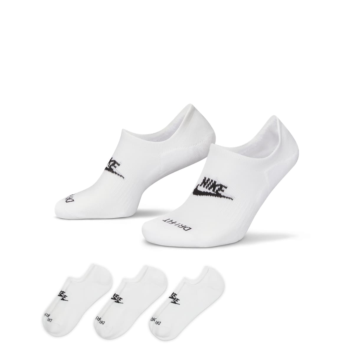 Nike Everyday Plus Cushioned No-Show Sokken 3-Pack