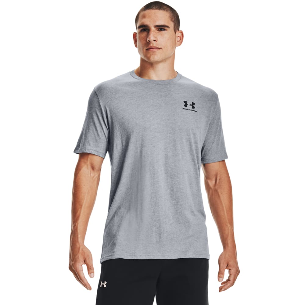 Under Armour Left Chest Logo T-Shirt in Grijs Zwart