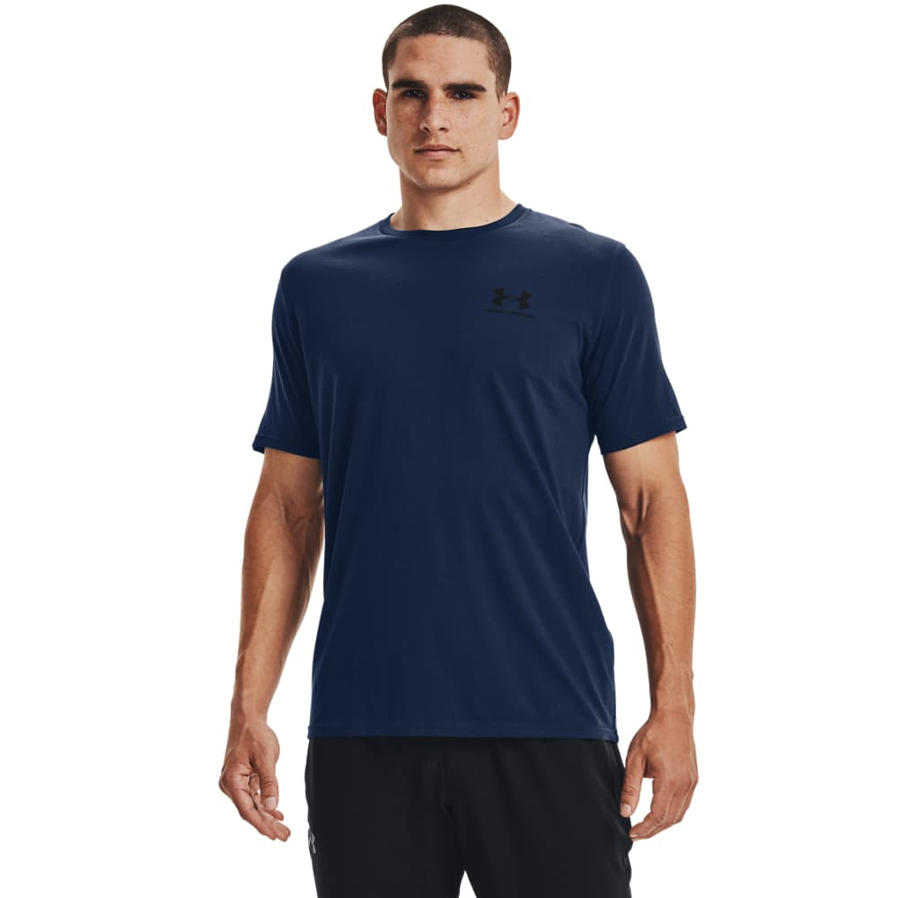 Under Armour Left Chest Logo T-Shirt in Donkerblauw Zwart