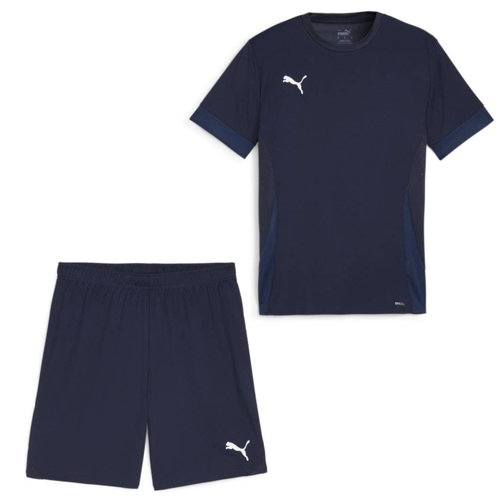 Puma teamGOAL Matchday Voetbaltenue in Donkerblauw Wit