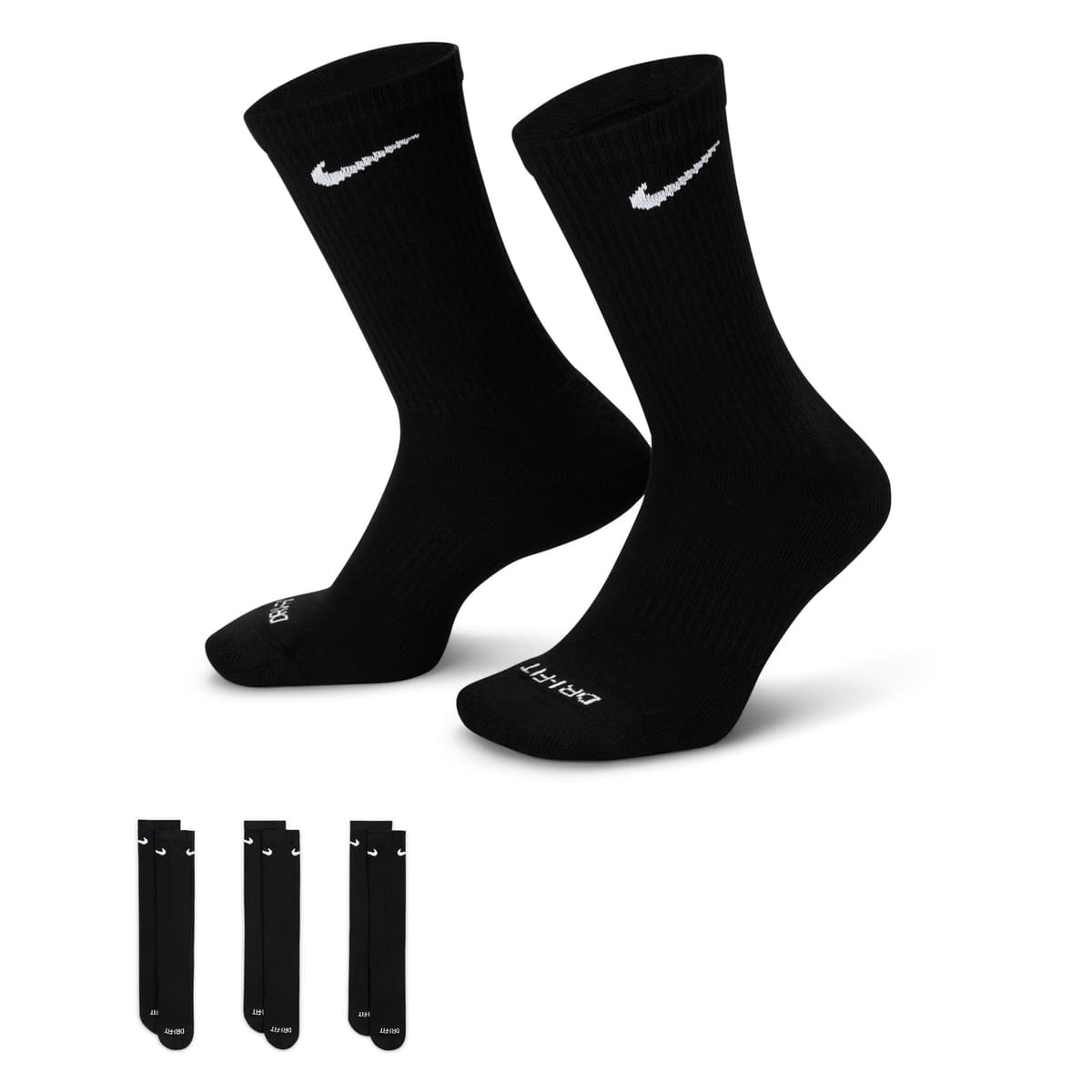 Nike Everyday Plus Cushioned Crew Sportsokken 3-Pack