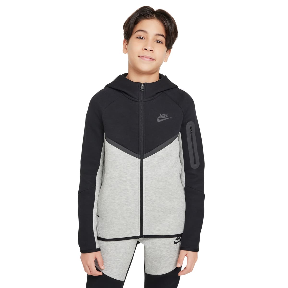 Nike Tech Fleece Sportswear Vest Kids Zwart Lichtgrijs Antraciet