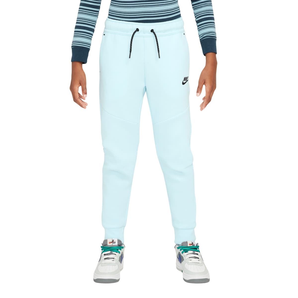 Nike Tech Fleece Sportswear Joggingbroek Kids in Lichtblauw Zwart