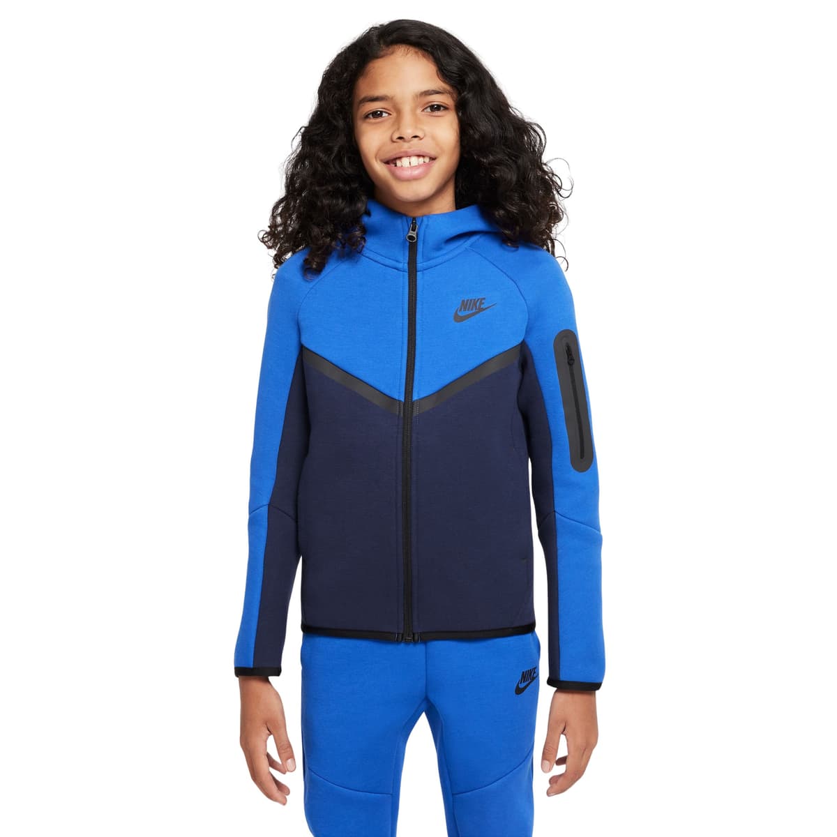 Nike Tech Fleece Sportswear Vest Kids in Blauw Donkerblauw Zwart