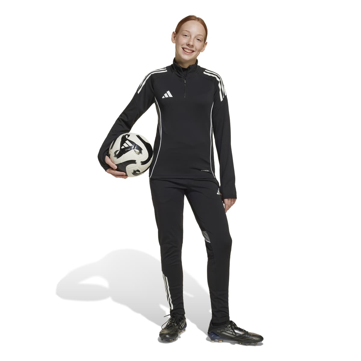 adidas Tiro 25 Competition Trainingspak 1/4-Zip Kids in Zwart Wit Grijs