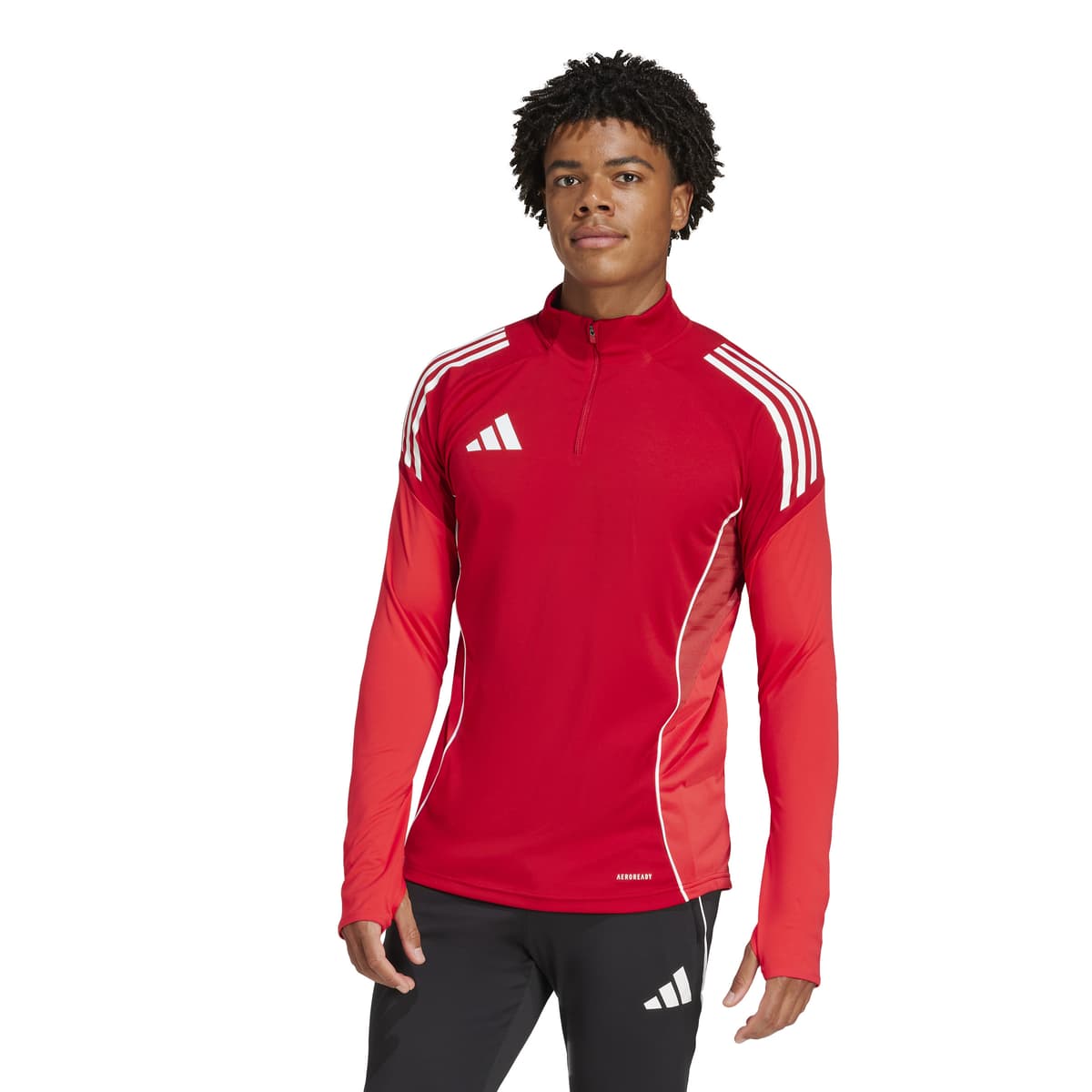adidas Tiro 25 Competition Trainingstrui 1/4-Zip in Rood Wit