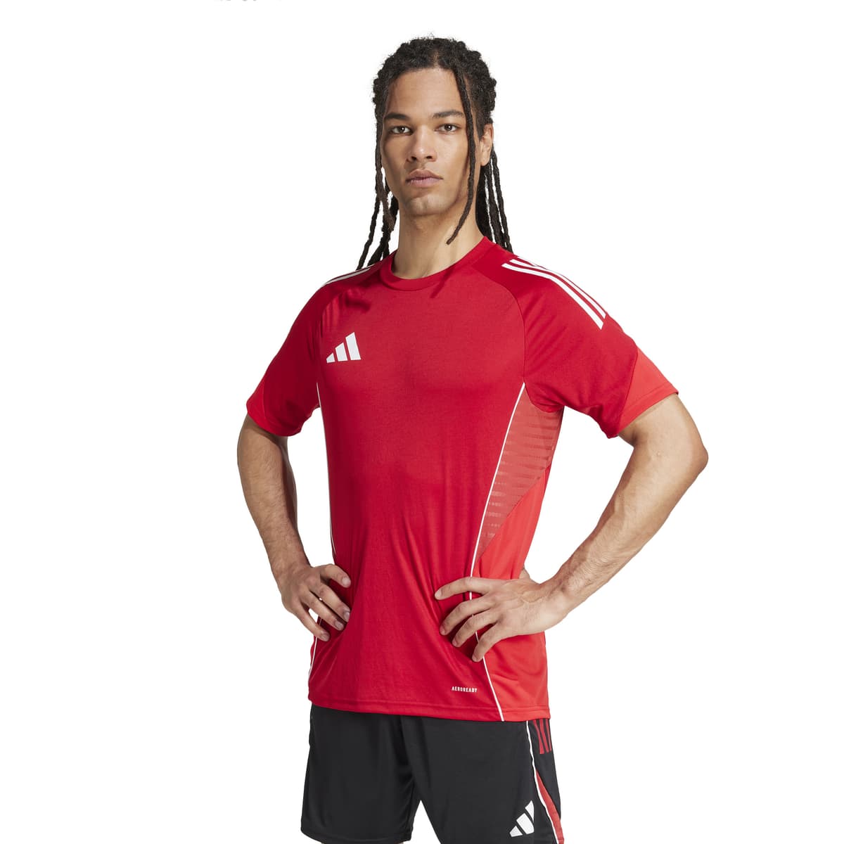 adidas Tiro 25 Competition Trainingsshirt in Rood Wit