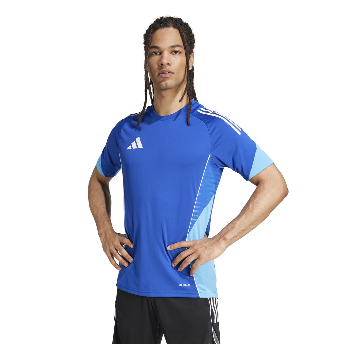 adidas Tiro 25 Competition Trainingsshirt in Blauw Lichtblauw Wit