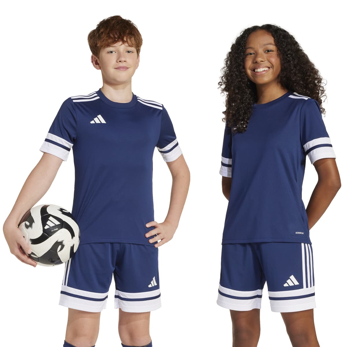 adidas Squadra 25 Voetbalshirt Kids in Donkerblauw Wit