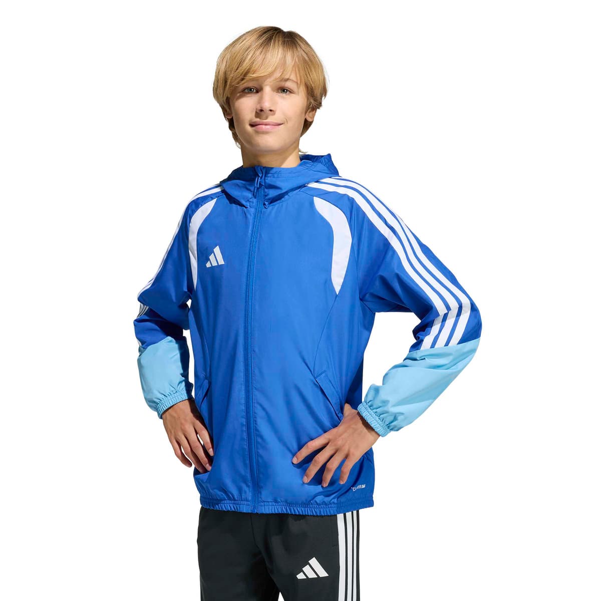 adidas Tiro 26 Competition Allweather Jack Kids in Blauw Lichtblauw