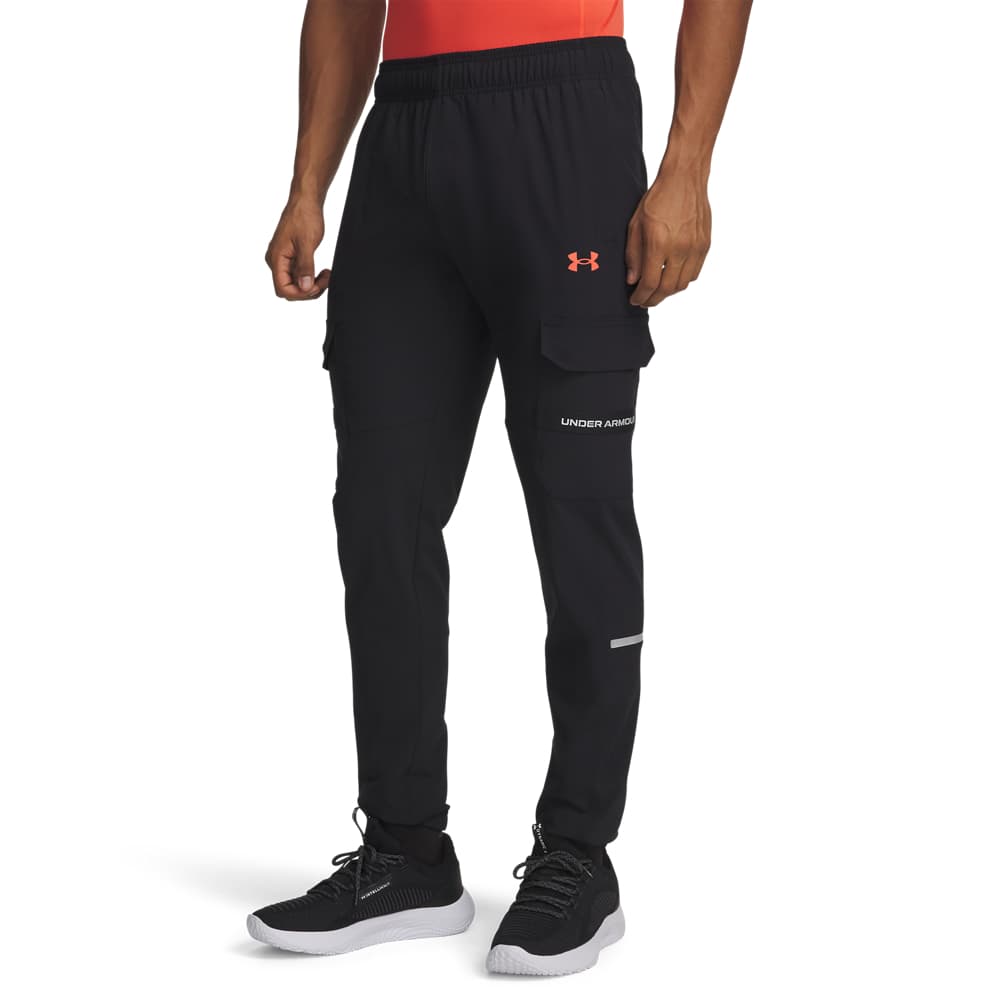 Under Armour Tech Utility Woven Cargobroek in Zwart Donkergrijs Rood