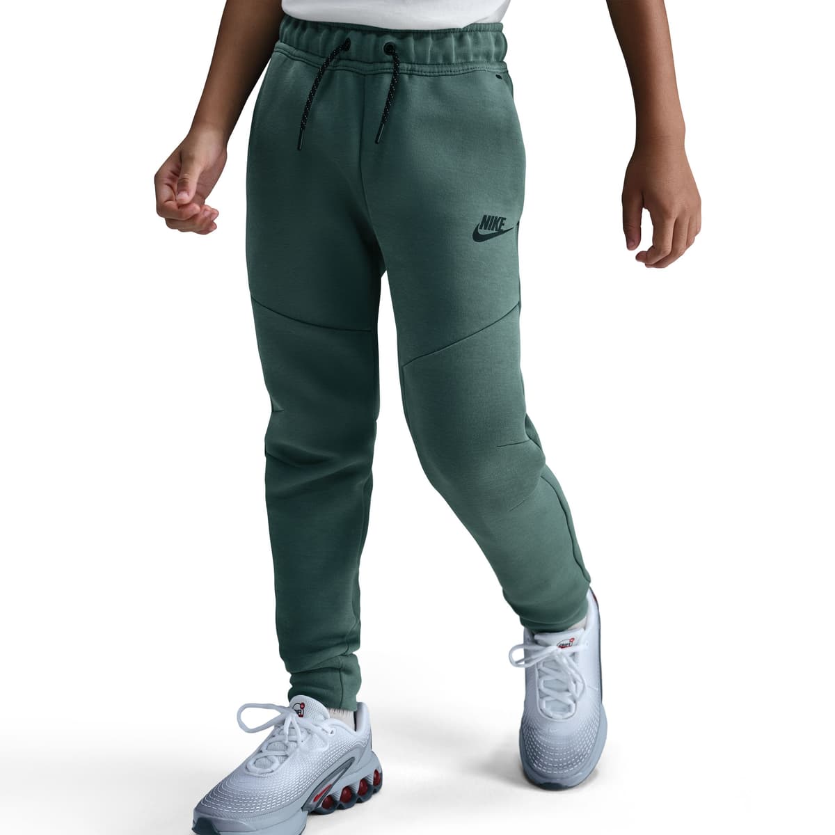 Nike Tech Fleece Sportswear Joggingbroek Kids in Donkergroen Zwart