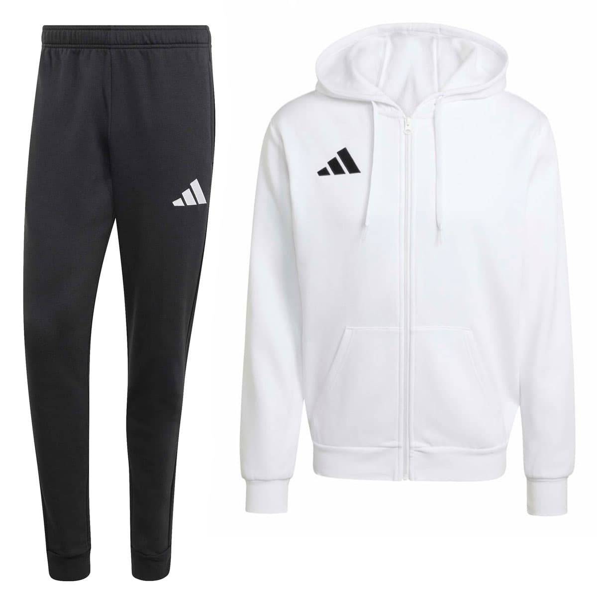 adidas Entrada 26 Joggingpak Full-Zip Vest in Wit Zwart