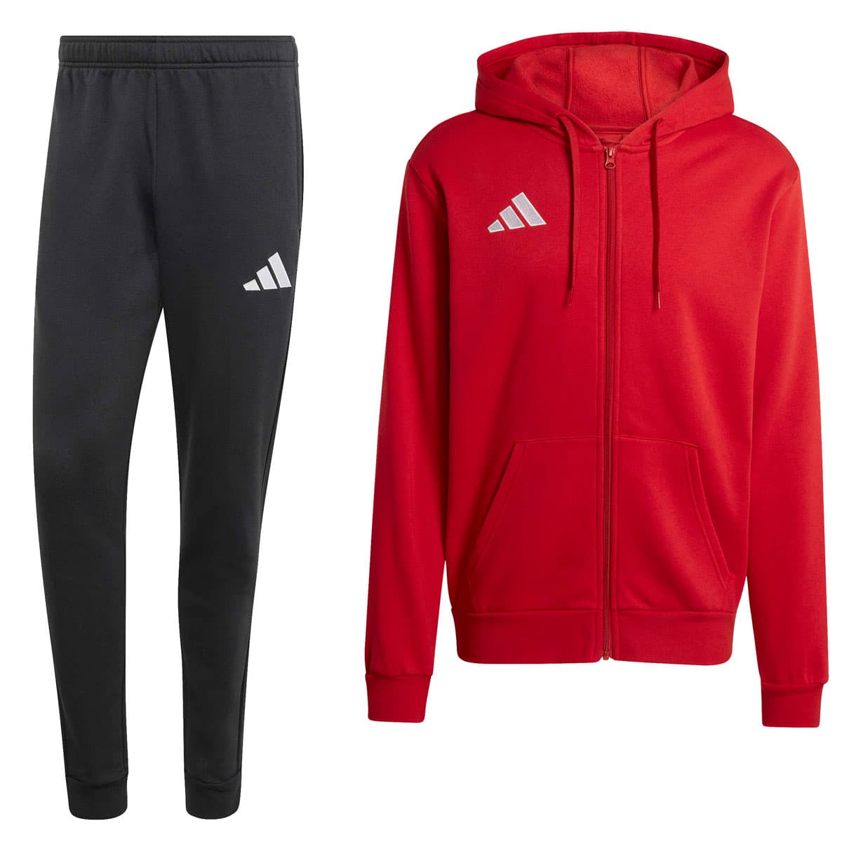 adidas Entrada 26 Joggingpak Full-Zip Vest in Rood Zwart